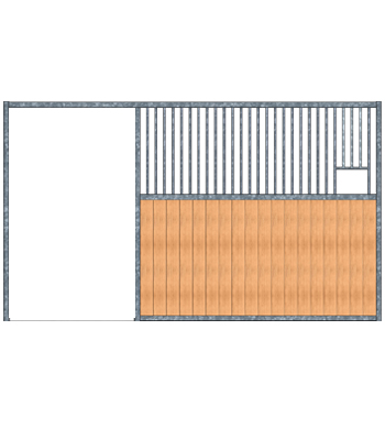 Modular Panel Stall Front - Feed Opening